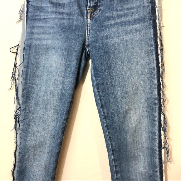 \7 FAM\• Distressed Side Stripe Jeans - Picture 5 of 16